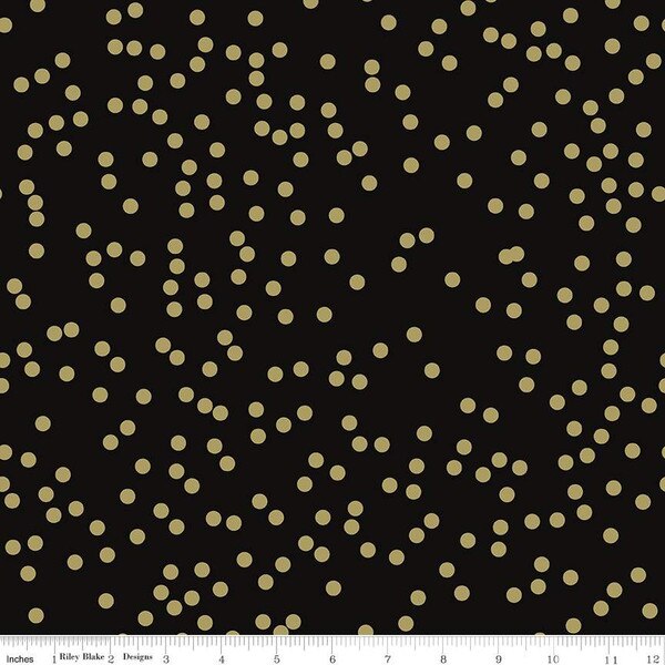 Monthly Placemats 2 January Confetti Black Sparkle Riley Blake Designs